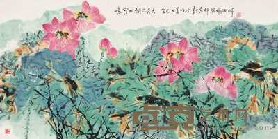 郭怡孮（b.1940） 2001年作 忆写西湖六月天 镜心 68×136cm